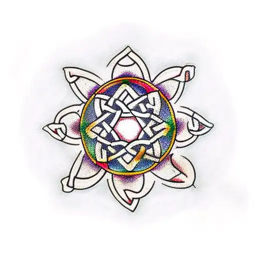 Celtic Knot With Sunflower