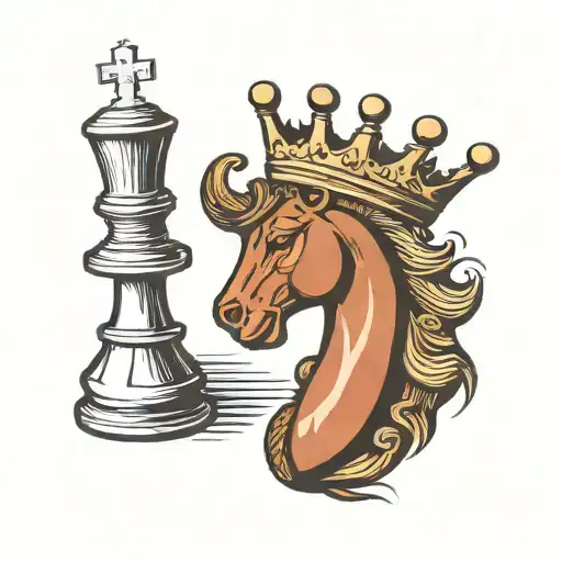 King And Queen Chess Pieces Holding Hands Cartoon Characters