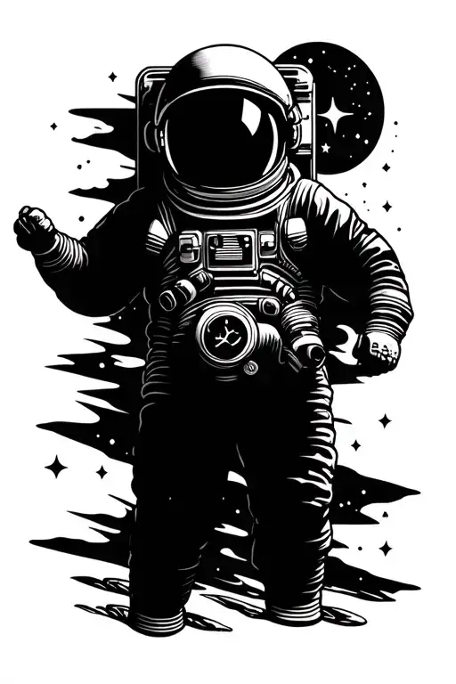 Astronaut Floating In Space
