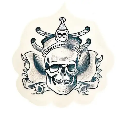 Skull Wearing A Jester Hat