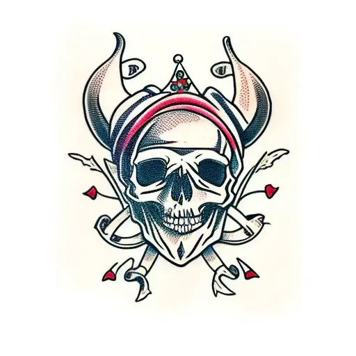 Skull Wearing A Jester Hat
