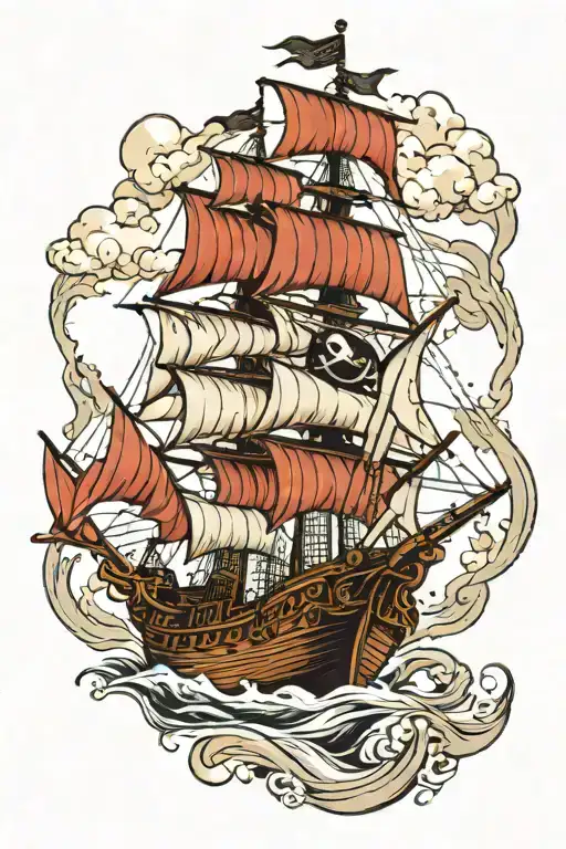 Pirate Ship Sailing