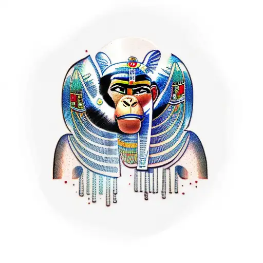 Half Ape Half Egyptian Face