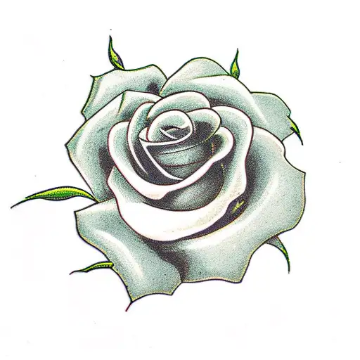 Rose With Timothy Grass Background With A Infinity Crucifix Key In Front Of It