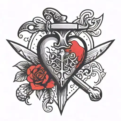 Heart With A Dagger Piercing