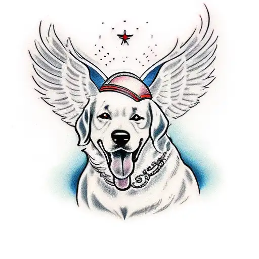 Dog With Angel Halo