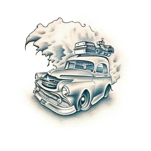 Car With Dust Behind It