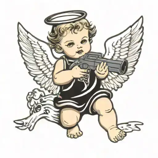 Baby Angel With Gun
