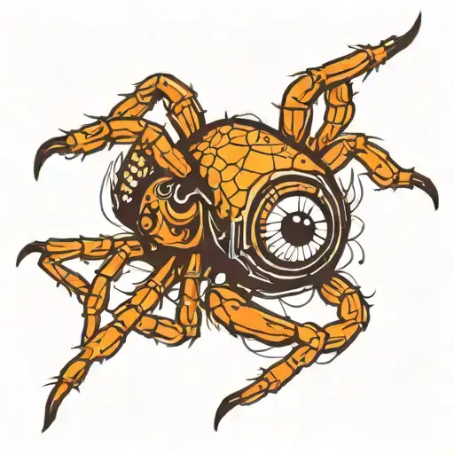 A Spider That Holds An Eye In Its Paws