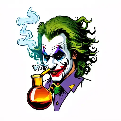 Joker Smoking A Bong