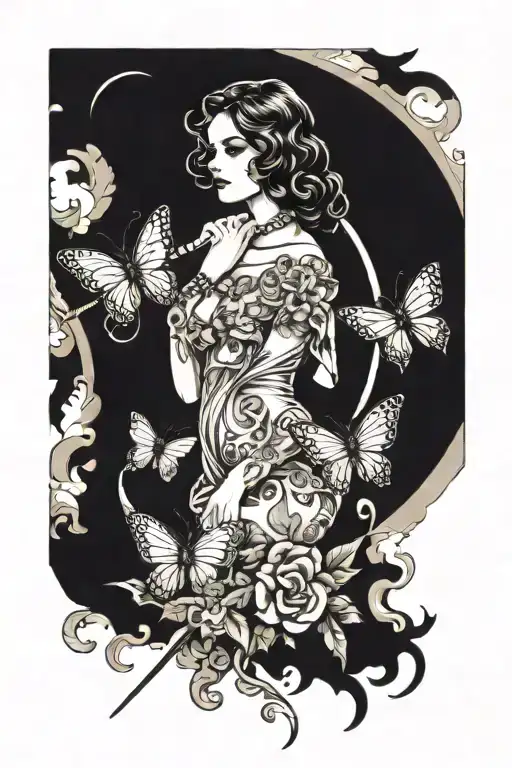 Themis Halfbody Butterflies Sword