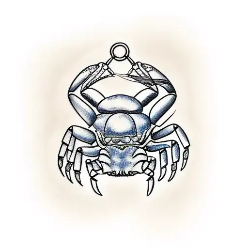 Libra Scale With Cancer Crabs