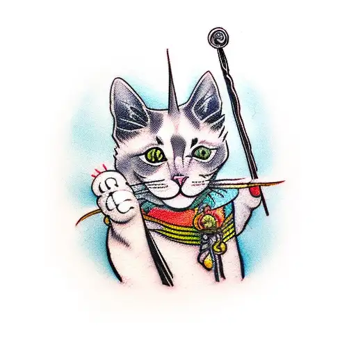 Cat With Wizardy Stick