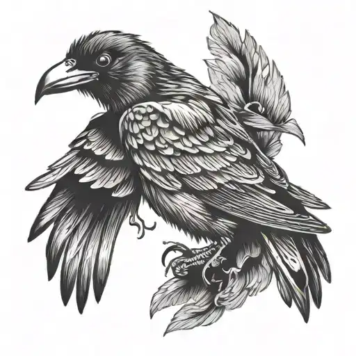 Dark Gloomy Corvidae Bleeding Eyes