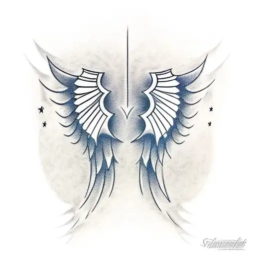 Schematic Just Contour Angel Wings