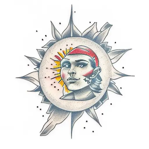 Wrist Tatoo Sun Forest Trees