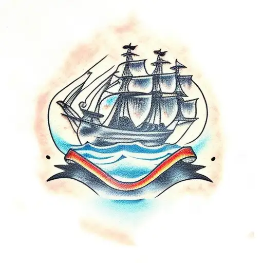 Pirate Ship Skulls Galleon