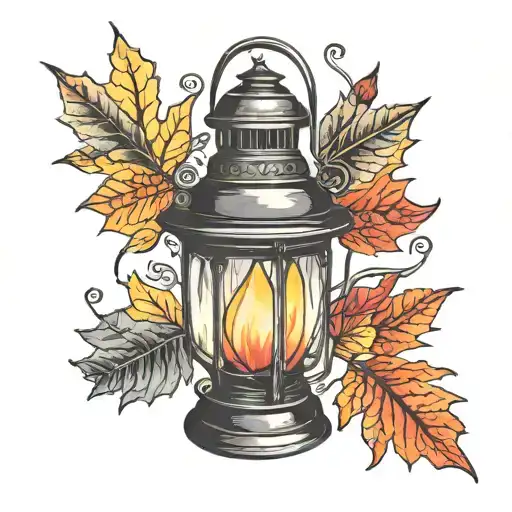 Lantern Red Orange Yellow Leaf