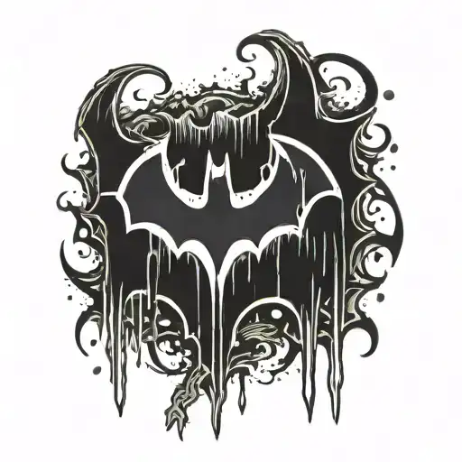 Batman Logo From The Dark Knight Trilogy That Is Dripping