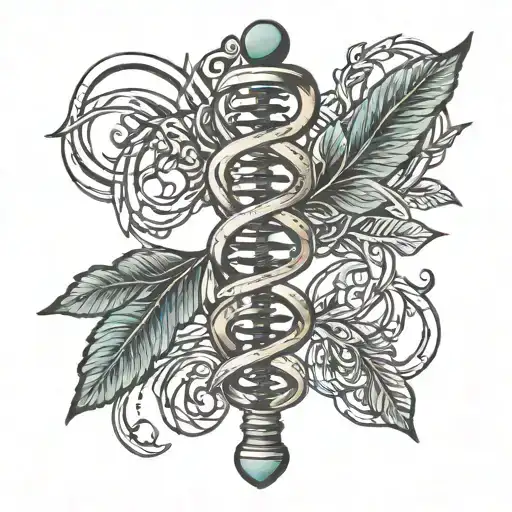 Caduceus Dna Double Helix