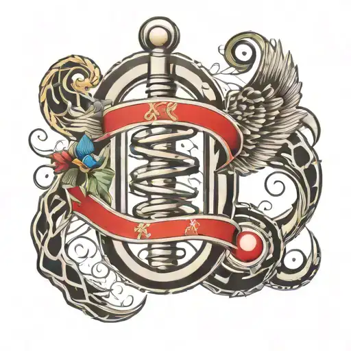 Caduceus Dna Double Helix Connecting Atoms