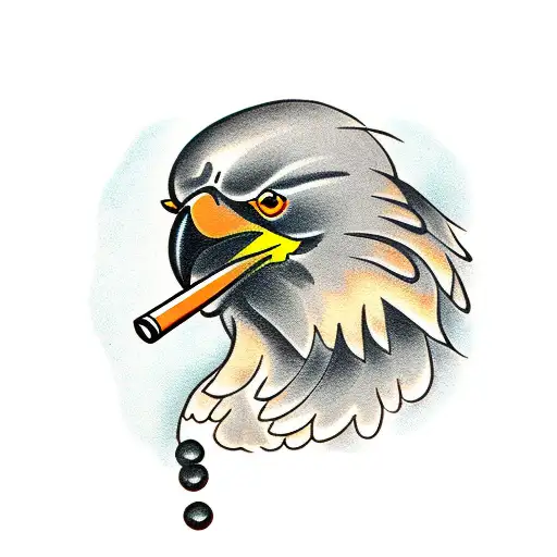 Crow With Cigarrette