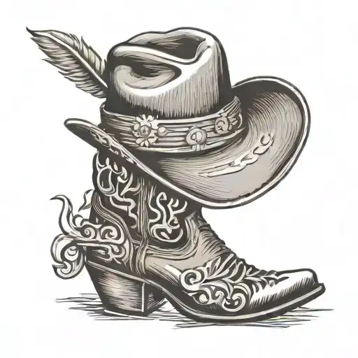 Cowboy Boots With A Cowboy Hat