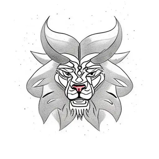 Mythological God Atlas Carries The World With His Head In The Shape Of A Lion