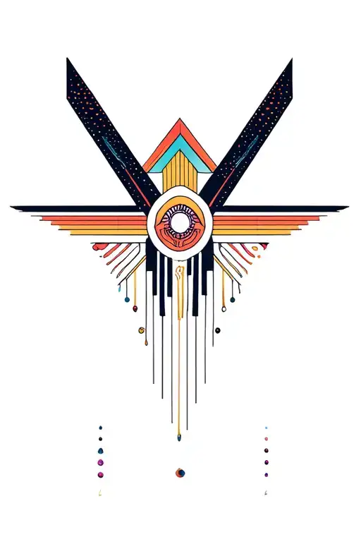 Synthesizer Cirquit Geometric Design Under Knee Color