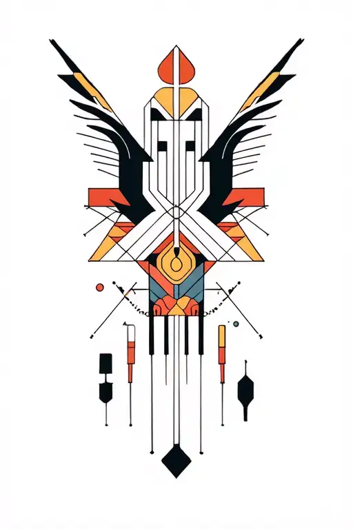 Synthesizer Cirquit Geometric Design Under Knee Color