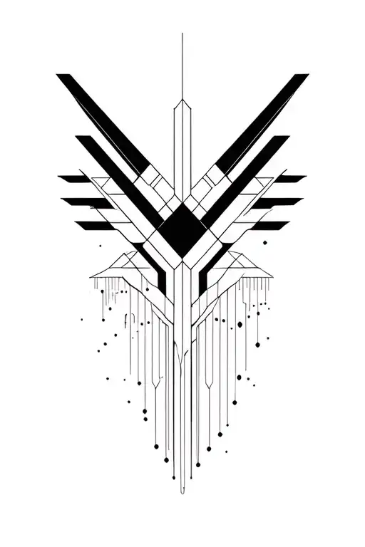 Synthesizer Cirquit Geometric Design Under Knee Color