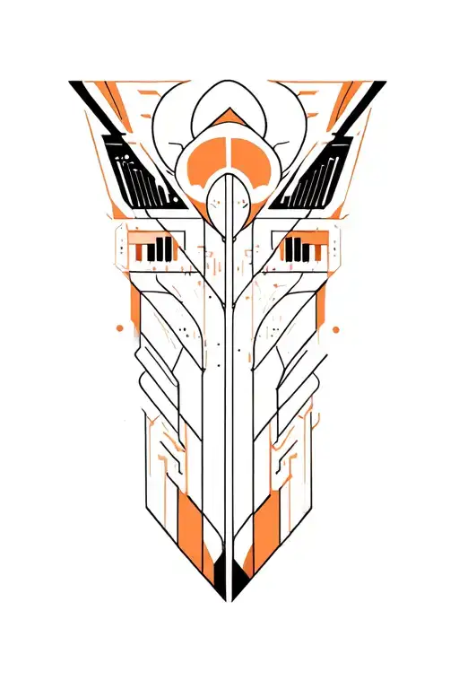 Synthesizer Cirquit Geometric Design Under Knee Color