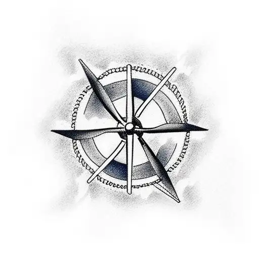 Wind Turbine With Swedish Flag Background