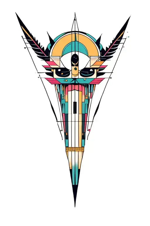 Synthesizer Cirquit Geometric Design Under Knee Color