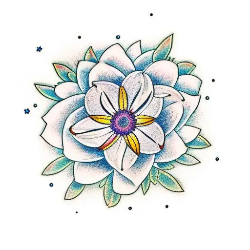 An Edelweiss Flower Intertwined With Guitar Strings