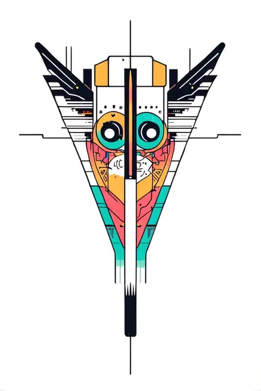 Synthesizer Cirquit Geometric Design Under Knee Color