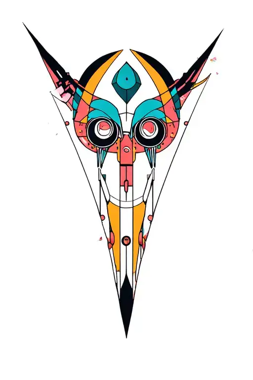 Synthesizer Cirquit Geometric Design Under Knee Color