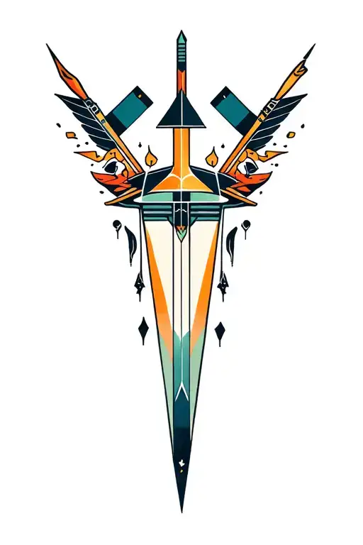 Synthesizer Cirquit Geometric Design Under Knee Color Dagger