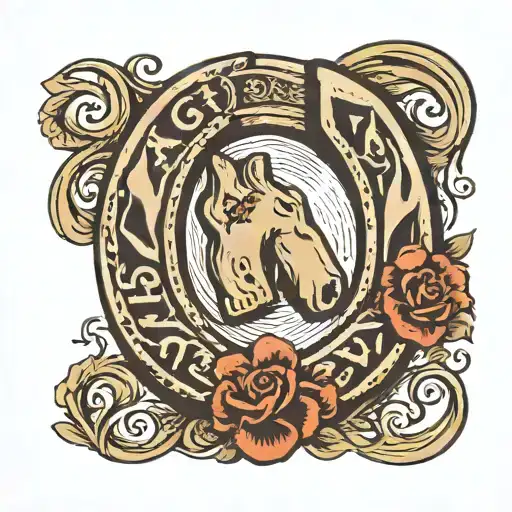 Horseshoe With Paw Your And Date At The End Of The Horseshoe