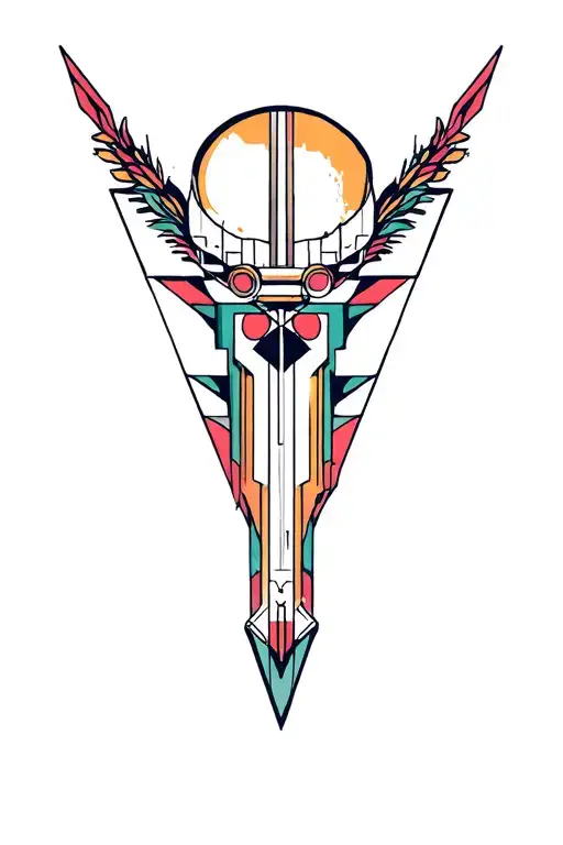 Synthesizer Cirquit Geometric Design Under Knee Color Dagger