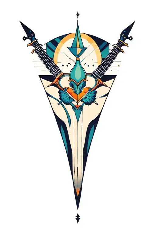 Synthesizer Cirquit Geometric Design Under Knee Color Dagger