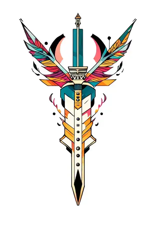 Synthesizer Cirquit Geometric Design Under Knee Color Dagger