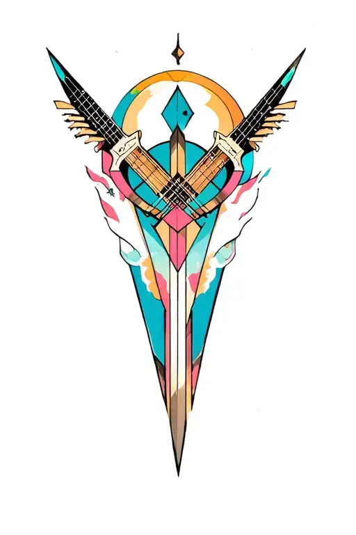 Synthesizer Cirquit Geometric Design Under Knee Color Dagger