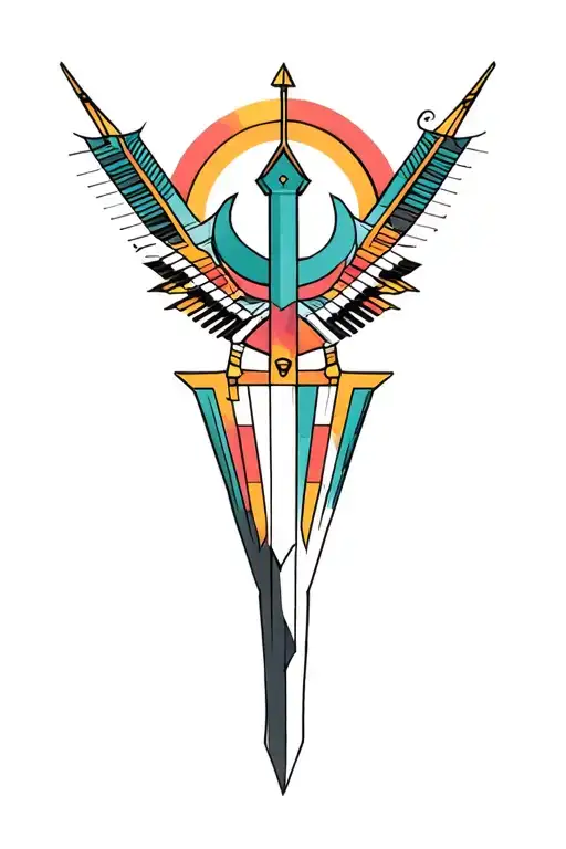 Synthesizer Cirquit Geometric Design Under Knee Color Dagger