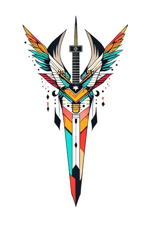 Synthesizer Cirquit Geometric Design Under Knee Color Dagger