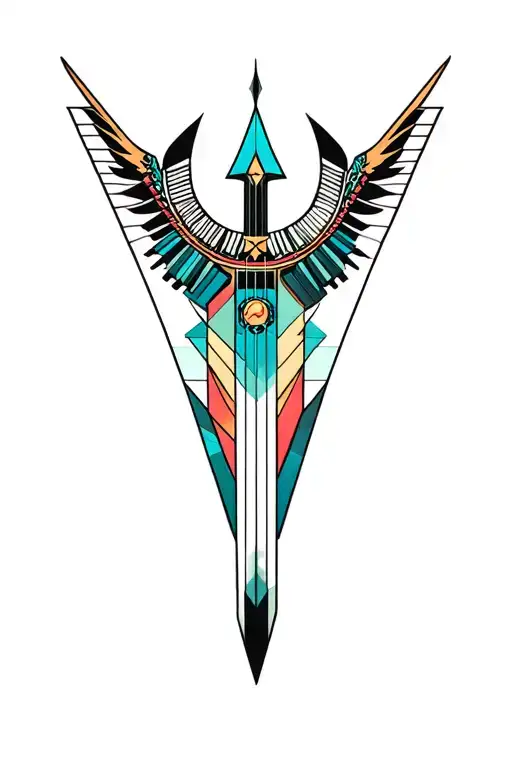 Synthesizer Cirquit Geometric Design Under Knee Color Dagger