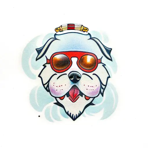 Dog Eating Flip Flops