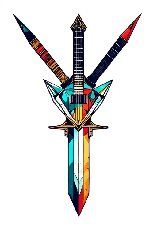 Synthesizer Cirquit Geometric Design Under Knee Color Dagger