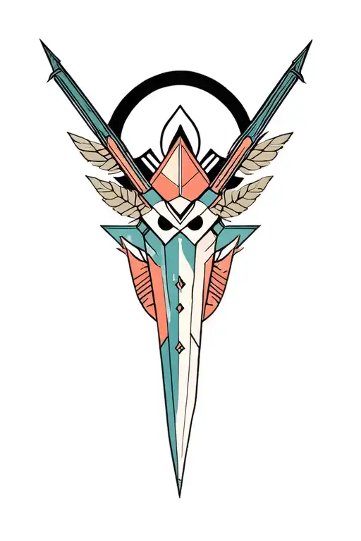 Synthesizer Cirquit Geometric Design Under Knee Color Dagger