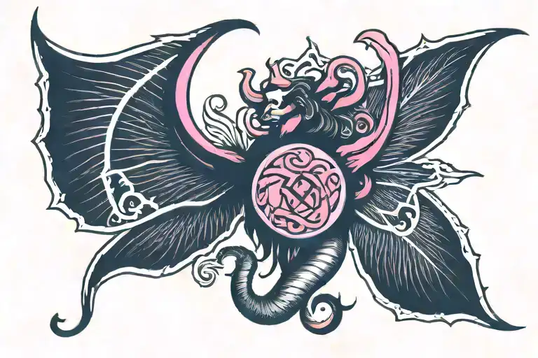 Succubus Womb Symbol In Hot Pink And Black